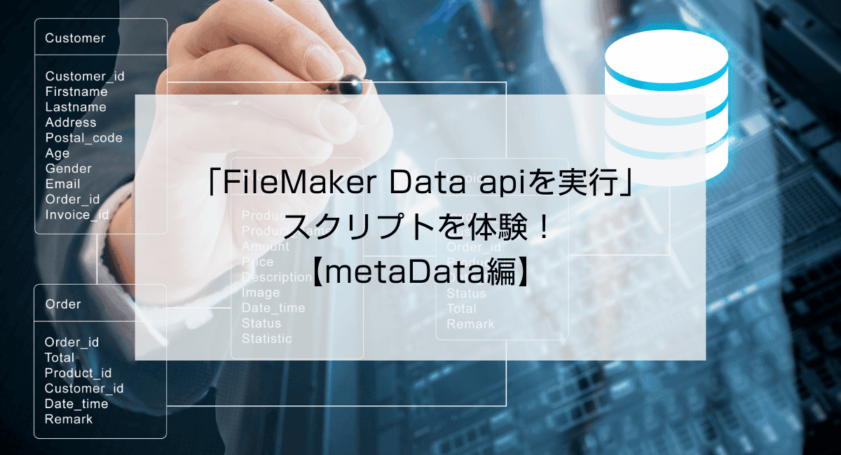 「FileMaker Data apiを実行」スクリプトを体験!【metaData編】のアイキャッチ画像