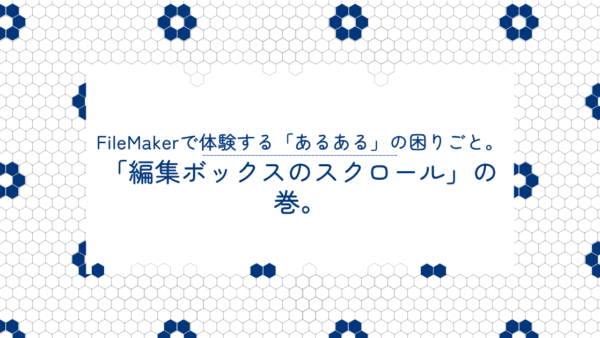 FileMakerで体験する「あるある」の困りごと。「編集ボックスのスクロール」の巻。